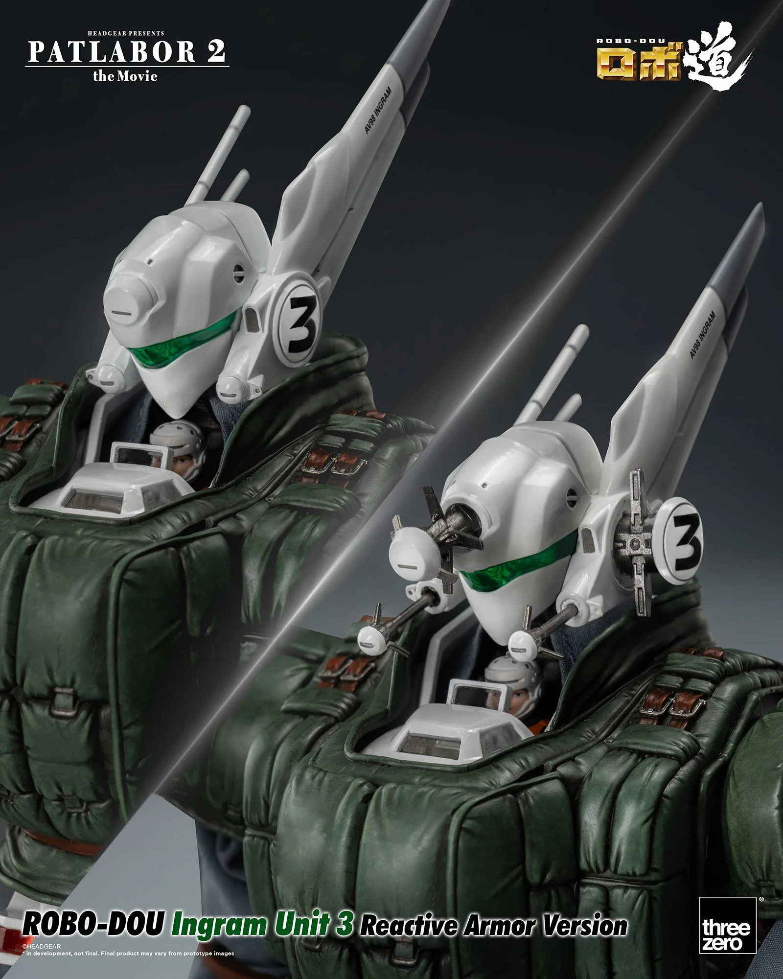 threezero 3Z0505 1/35イングラム2号機 リアクティブアーマー ロボ道 イングラム1号機/2号機/3号機 リアクティブアーマー装備